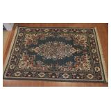 Polyester Blend Area Rug w Fringes