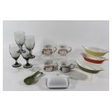 Smoke Glass Goblets, Soup Bowls, Gratin Bowls