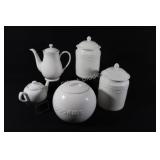 Ceramics Cookie, Canister Jars w Tea & Coffee Pots