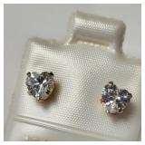 9K Yellow Gold Cubic Zirconia Earrings