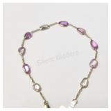 14K Natural Sapphires 7.5"(6.6ct) Bracelet