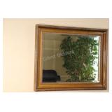 Large Decorative Gold Wood Frame Mirror