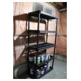 Five Shelf Stackable Plastic Shelve Unit