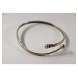Sterling Silver Heavy Thick Bangle, 8.0 Grams