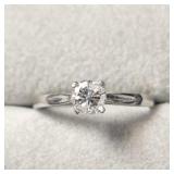 Platinum Pt950 Diamond(0.22ct) Ring