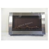 Stainless Electric Fireplace Insert w Remote