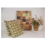Toss Cushions, Framed Litho Print on Canvas Art