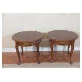 Set of Mahogany Finish Queen Anne Style Tables