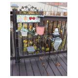 Black Metal Plant Outdoor Tier & Single Stand