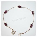 14K Natural Ruby 7"(3.8ct) Bracelet
