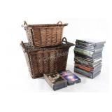 Set of Lidded Wicker Baskets & DVD