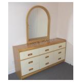 VTG 1991 Laminate Dresser w Nine Drawers & Mirror