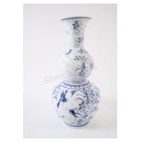 Chinese-style Blue & White Porcelain Vase