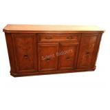 VTG Oak Sideboard Buffet w Cupboards & Drawers