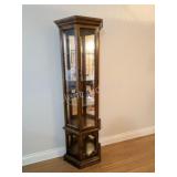 Traditional Style Tall, Narrow Curio Cabinet