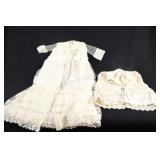 VTG Baptism Baby Gown Dress & Cover