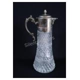 Silver-Plated Cut Glass Claret Jug