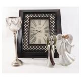 ECW Plastic Wall Clock, Figurines & Candle Holder