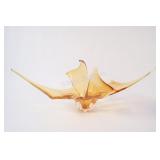 Mid Century Amber- colored Art Glass Centerpiece