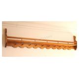 Pine Wall Display Shelve w Hooks