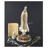 Religious Virgin Mary Statue, Bible & Rosaries