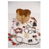 Collection of Costume Jewellery w Storage Box