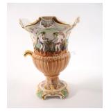 S.A. Leart Portugal Ceramic Lamb & Girl Urn / Vase