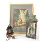 Guardian Angel Print Art w Religious Shrines