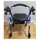 Medline Steel Lightweight Folding 4-Wheel Rollator