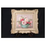 Marjory Frit Canadian Artist Oil on Board Roses