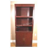 2-Door Bookcase in a Classic Cherry Finish