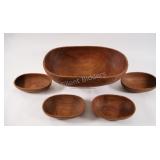 B&B Original Teak 5PC Salad Bowl Set