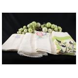 Mid- Century Embroidered & Linen Tablecloths