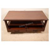 Traditional  Dark Tuscan Brown Finish Coffee Table