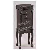 Standing Cherry-Finish Jewelry Armoire