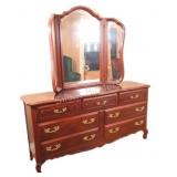A-P Industries Dresser w Mirror & Brass Hardware