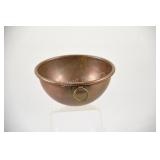 Heavy Thick Rim Solid Copper Mixing Bowl