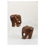Hand Carved Large Wood Elephant Figurine