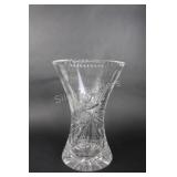 Heavy Crystal Star of David Heavy Base Floral Vase