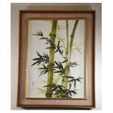 Signed Professionally Framed Bamboo Artwork