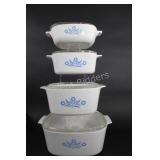 Corning Ware Corn Flower Lidded Baking Dishes
