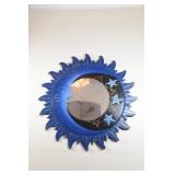 Carved Wood Moon & Sun Mirror