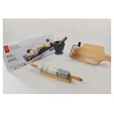NEW Slate Serving Board, Marble Rolling Pin