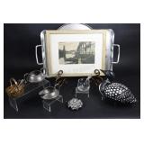 Hammered Aluminum, Etching Print, Trays