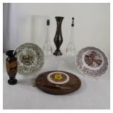 Vases, Etched & Carved, Acrylic Set, Cheese Board