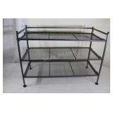 Two Mesh Bronze Metal Shoe Racks