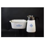 Blue Corn Flower Percolator & Casserole Dish