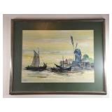 Signed Professionally Framed Watercolor Artwork