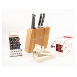 Jamie Oliver Knife Block Set & Various Kitchen Too