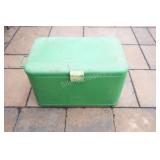 Vintage Thermos Green Metal Cooler c1950